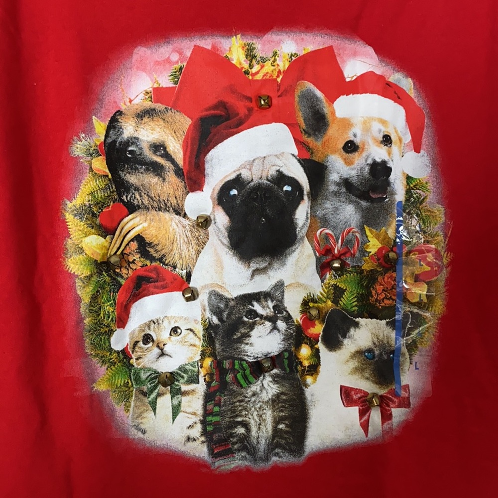 Animals Ugly Christmas Sweater Men Size L